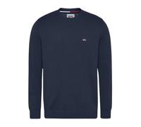 Tommy Jeans - Pullover Essenziale in Cotone con Patch Bandiera - - Knitwear - Uomo - Blu - 2XL