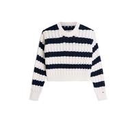 Tommy Jeans - Maglione a Girocollo a Treccia a Righe - - Knitwear - Donna - Multicolore - S