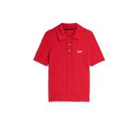 Tommy Jeans Pullover 'Pointelle Flag Short Sleeve' rosso Donna Tommy Jeans XS-S