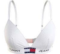Tommy Jeans Reggiseno a Triangolo Donna Padded Elasticizzato, Bianco (White), S