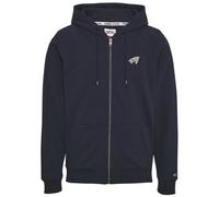 Tommy Jeans Regular Signature Zip M - felpa con cappuccio - uomo M Dark Blue man Recycled Materials,Recycled Polyester
