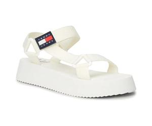 Tommy Jeans Sandali Donna Estivi, Bianco (Ecru), 40