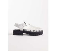 TOMMY HILFIGER TOMMY HILFIGER EN0EN02949 YBL - Sandali da donna con logo del marchio, aspetto elegante, suola comoda, colore bianco, 1, Bianco 1, 36 EU