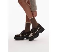 Tommy Jeans - Scarpe da barca marroni con stampa pezzata-Marrone 40