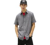 TOMMY JEANS Seersucker M - camicia a maniche corte - uomo Black/White 2XL