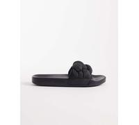 Tommy Jeans - Sliders nere con dettaglio intrecciato-Nero 38