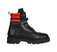 Tommy Jeans - Stivaletti in Pelle Nera con Lacci - - Shoes - Uomo - Nero - 45 EU