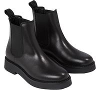 Tommy Jeans Stivali Mezza Gamba Donna Chelsea Flat Stivaletti, Nero (Black), 36 EU