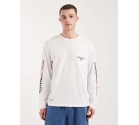 Tommy Jeans - T-shirt a maniche lunghe comoda bianca-Bianco 50
