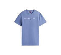 Tommy Jeans - T-shirt azzurra con logo lineare-Blu navy 50
