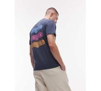 Tommy Jeans - T-shirt blu navy con stampa "Coney Island" stile neon sul retro 44