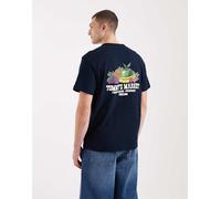Tommy Jeans - T-shirt comoda blu navy con logo e stampa di frutta 48