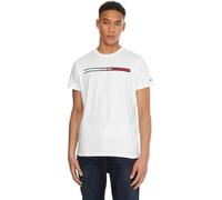Tommy Jeans T-shirt Maniche Corte Uomo Essential Flag Tee Scollo Rotondo, Bianco (White), S