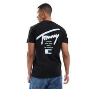 Tommy Jeans - T-shirt nera con firma stampata sul retro-Nero 56