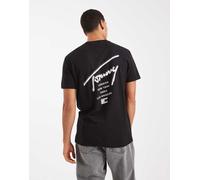 Tommy Jeans - T-shirt regular fit nera con firma stampata sul retro-Nero 48