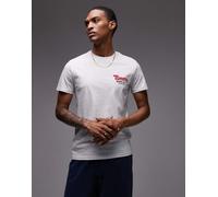 Tommy Jeans - T-shirt slim grigio mélange con logo in rilievo sul petto 54