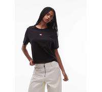 Tommy Jeans - Boxy Badge Tee - - Tops - Donna - Nero - XS