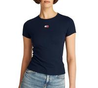 T-shirt Tommy Jeans Slim Badge manica corta blu navy donna - M