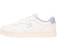 Tommy Jeans The Greenwich Leather En0En03006, Basso Top Donna, White (Ivory/Periwinkle Dust), 38 EU