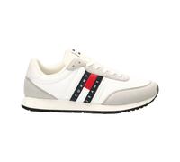 Tommy Jeans Uomo Sneakers Running Classic Runner con Lacci, Bianco (Ecru), 44