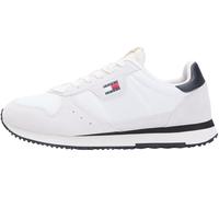 Tommy Jeans Tjm Eva Runner Leather Em0em01690, Basso Top Uomo, White (Ecru/Black), 46 EU
