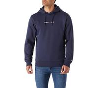 Tommy Jeans TJM LINEAR LOGO HOODIE, Felpa con cappuccio Uomo, Blu (Twilight Navy), S