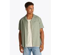 Tommy Jeans - Tjm Linen Blend Camp DM0DM20895 Verde - Abbigliamento S Verde