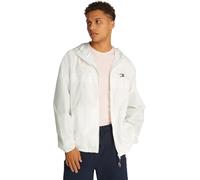 Tommy Jeans Uomo Giacca a Vento Chicago con Cappuccio, Bianco (Ecru), M