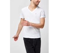 Tommy Jeans - TJM Original Jersey Tee V Neck Bianco - Abbigliamento L Bianco