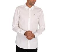 Tommy Jeans Tjm Original Stretch Shirt Dm0dm04405, Camicia a Maniche Lunghe Uomo, Bianco (Classic White), XXL