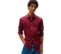 Tommy Jeans Tjm Original Stretch Shirt Dm0dm04405, Camicia a Maniche Lunghe Uomo, Rosso (Red Wine), XS