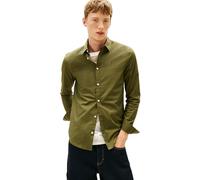 Tommy Jeans Tjm Original Stretch Shirt Dm0dm04405, Camicia a Maniche Lunghe Uomo, Verde (Dark Greenery), XS