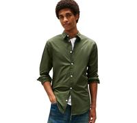 Tommy Jeans Tjm Original Stretch Shirt Dm0dm04405, Camicia a Maniche Lunghe Uomo, Verde (Pewter Green), S