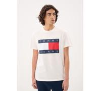 Tommy Jeans - Tjm Reg Big Flag Ss DM0DM22645 Bianco - Abbigliamento XL Bianco