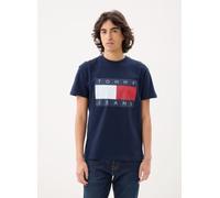 Tommy Jeans - Tjm Reg Big Flag Ss DM0DM22645 Blu - Abbigliamento S Blu