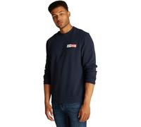 Tommy Jeans Tjm Reg Entry Graphic Crew Ext Dm0Dm20341, Felpa Pullover, Uomo, Blu (Dark Night Navy), XL