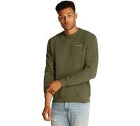 Tommy Jeans Uomo Felpa Linear Scollo Rotondo, Verde (Fatigue Green), XXL