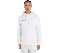Tommy Jeans Tjm Reg Linear Logo Hoodie Ext DM0DM17985 Felpe con Cappuccio, Bianco (White), XL Uomo