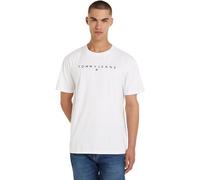 Tommy Jeans Tjm Reg Linear Logo Tee Ext DM0DM17993, Uomo, Bianco (White), M