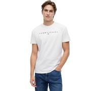 Tommy Jeans Tjm Reg Linear Logo Tee Ext Dm0Dm20744, Maglietta a Maniche Corte, Uomo, Bianco (White), L