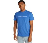 Tommy Jeans Tjm Reg Linear Logo Tee Ext Dm0Dm20744, Maglietta a Maniche Corte, Uomo, Blu (Tempo Blue), XS