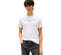 Tommy Jeans Tjm Reg Linear Logo Tee Ext Dm0Dm20744, Maglietta a Maniche Corte, Uomo, Grigio (Silver Grey), L