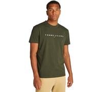Tommy Jeans Tjm Reg Linear Logo Tee Ext Dm0Dm20744, Maglietta a Maniche Corte, Uomo, Verde (Fatigue Green), XS