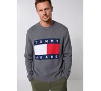 Tommy Jeans - Tjm Reg Melange Flag DM0DM22105 Grigio - Abbigliamento M Grigio