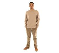 Tommy Jeans Tjm Reg S Flag Crew Dm0Dm20741, Felpa Pullover, Uomo, Beige (Coastal Taupe), S