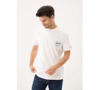 Tommy Jeans Maglietta 'Signature Logo Peached' bianco Uomo - Abbigliamento - Taglie comode - Maglie e T-shirt Tommy Jeans XL