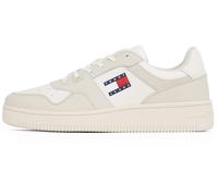Tommy Jeans Uomo Sneakers con Suola Preformata Retro Basket Sportive, Avorio (Ivory), 45 EU