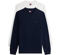 Tommy Jeans Tjm Slim 2Pack L/S Ext Dm0Dm22148, Maglietta a Maniche Lunghe, Uomo, Multicolore (Ecru/Dark Night Navy), S