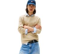 Tommy Jeans Tjm Slim Essential Light Sweater Pullover, Khaki (Silt), L Uomo