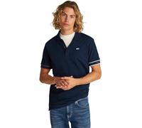 Polo Tommy Jeans Slim Flag Cuff manica corta blu navy - M